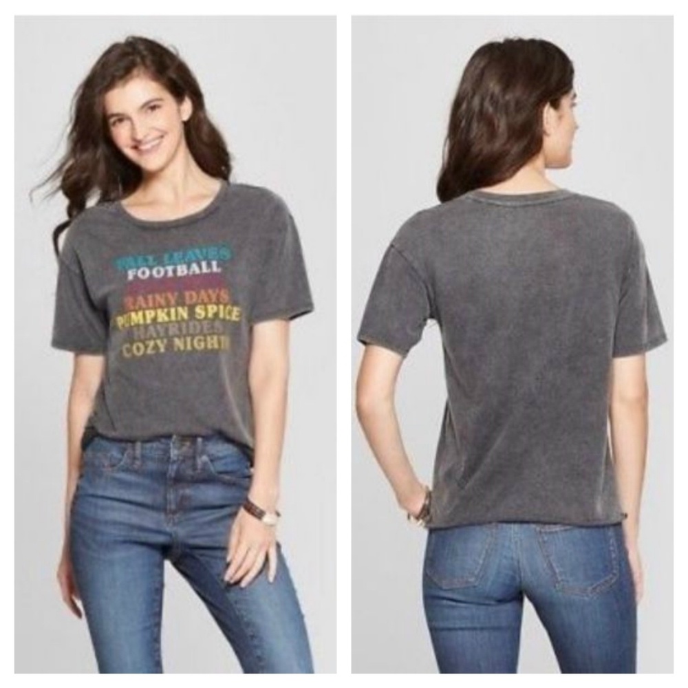 NWT Fall Favorites Graphic T-Shirt - Black - 